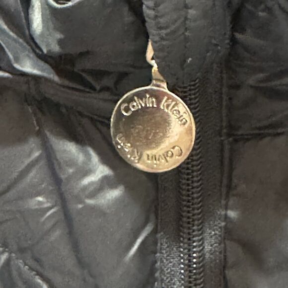 Calvin Klein Puffer Jacket Womens XXL Premium Down Long Packable Quilted Navy - Picture 4 of 13